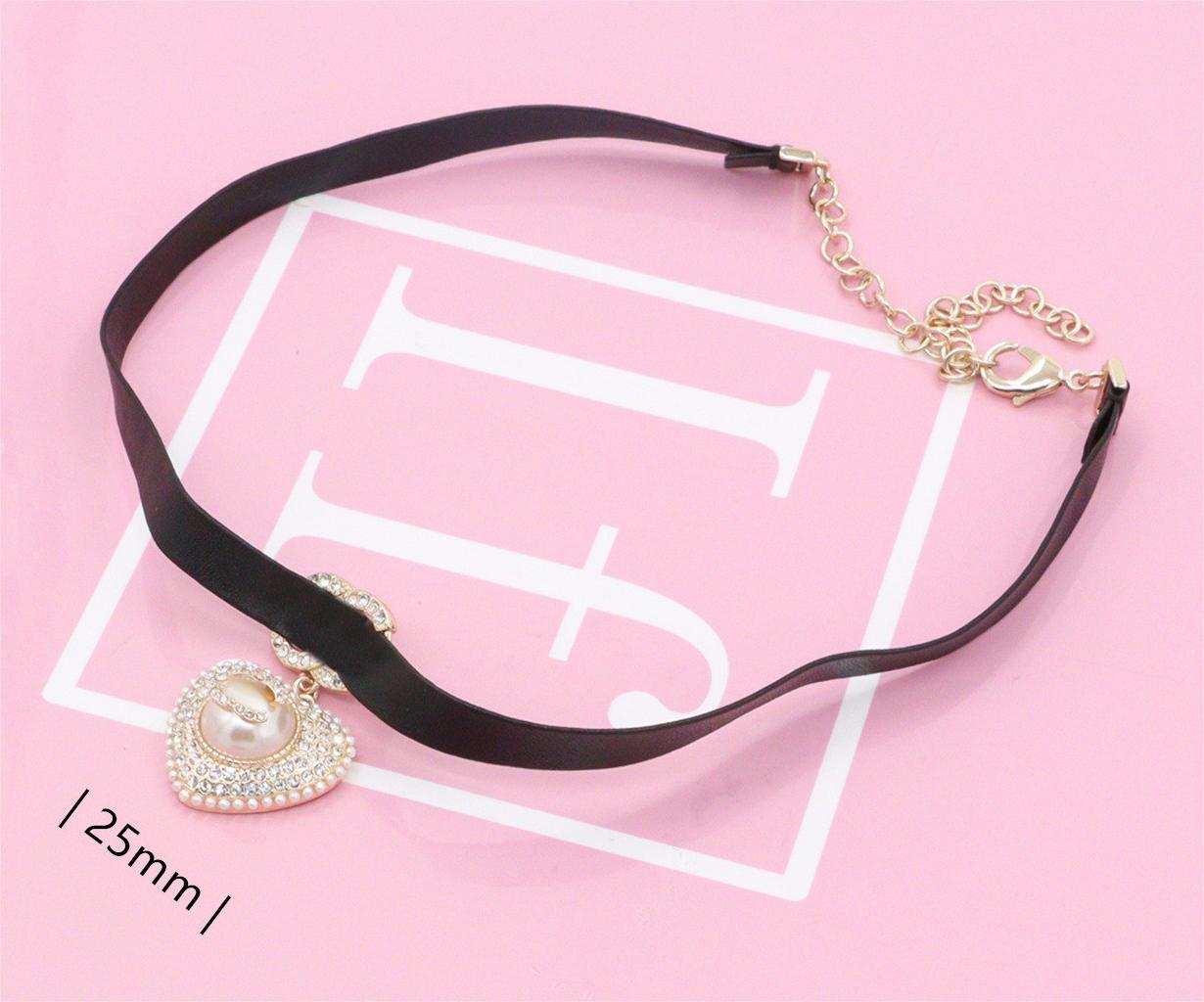 Nanajewelry CC heart black Necklace CHN013-14 - Nanajewelry