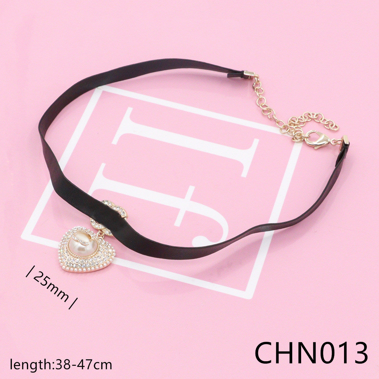 Nanajewelry CC heart black Necklace CHN013-14 - Nanajewelry