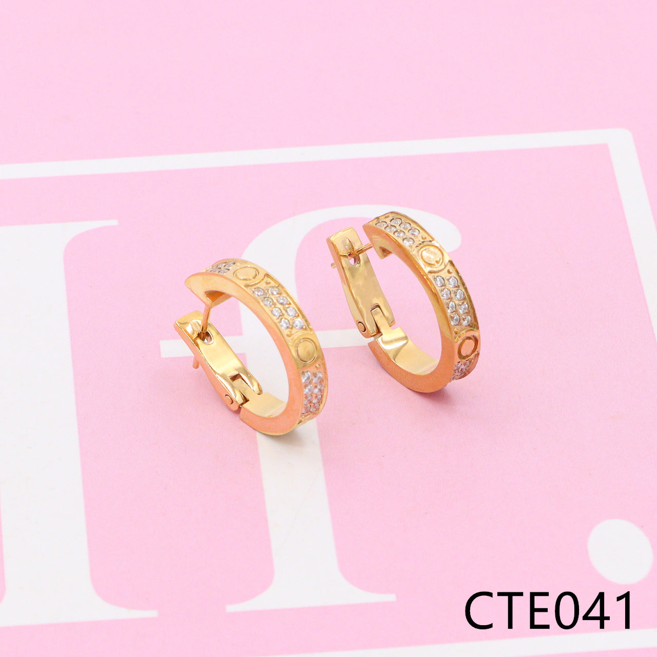 Love diamond earrings CTE040-45 - Nanajewelry