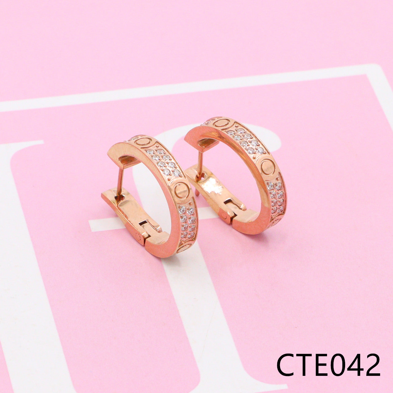 Love diamond earrings CTE040-45 - Nanajewelry