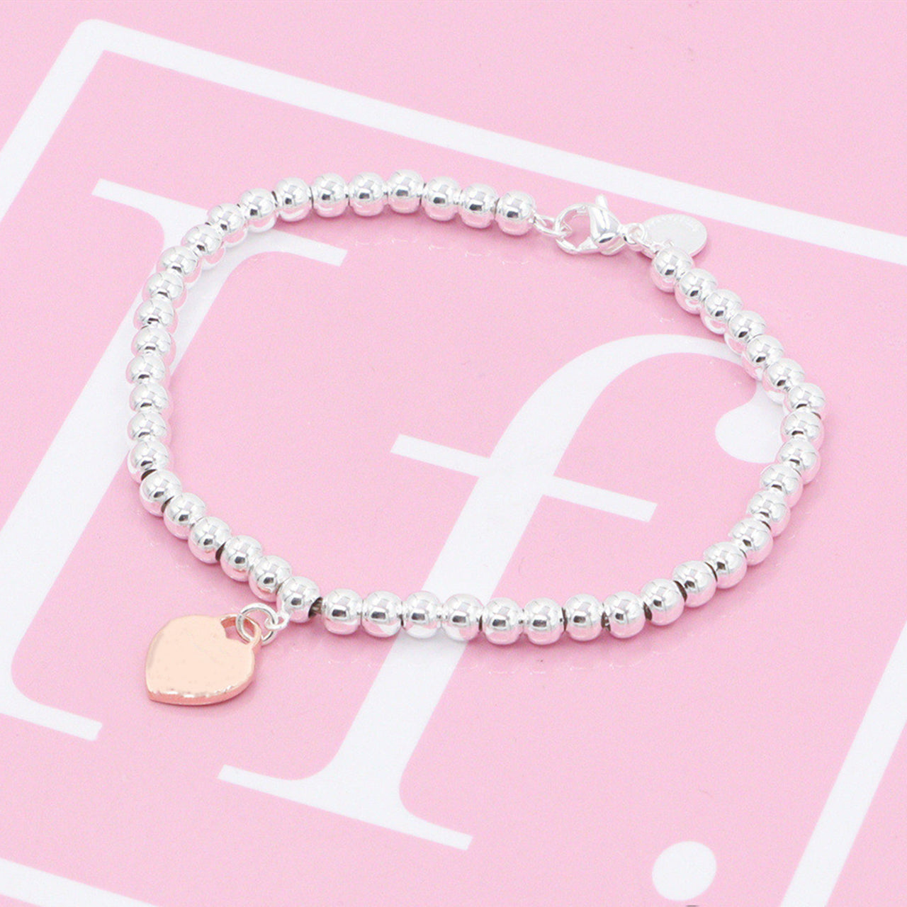 Nanajewelry Heart Tag bead bracelet SFB037-44 - Nanajewelry
