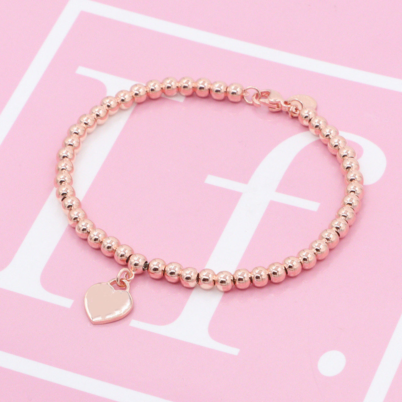 Nanajewelry Heart Tag bead bracelet SFB037-44 - Nanajewelry