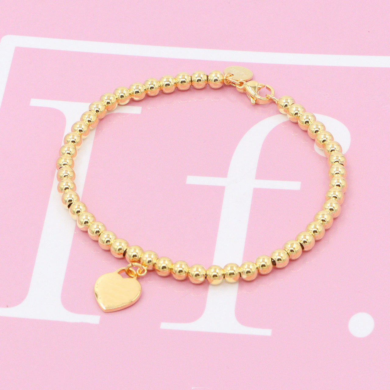 Nanajewelry Heart Tag bead bracelet SFB037-44 - Nanajewelry
