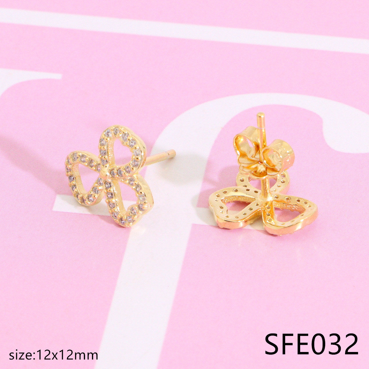 Nanajewelry Clover diamond earrings SFE031-36 - Nanajewelry