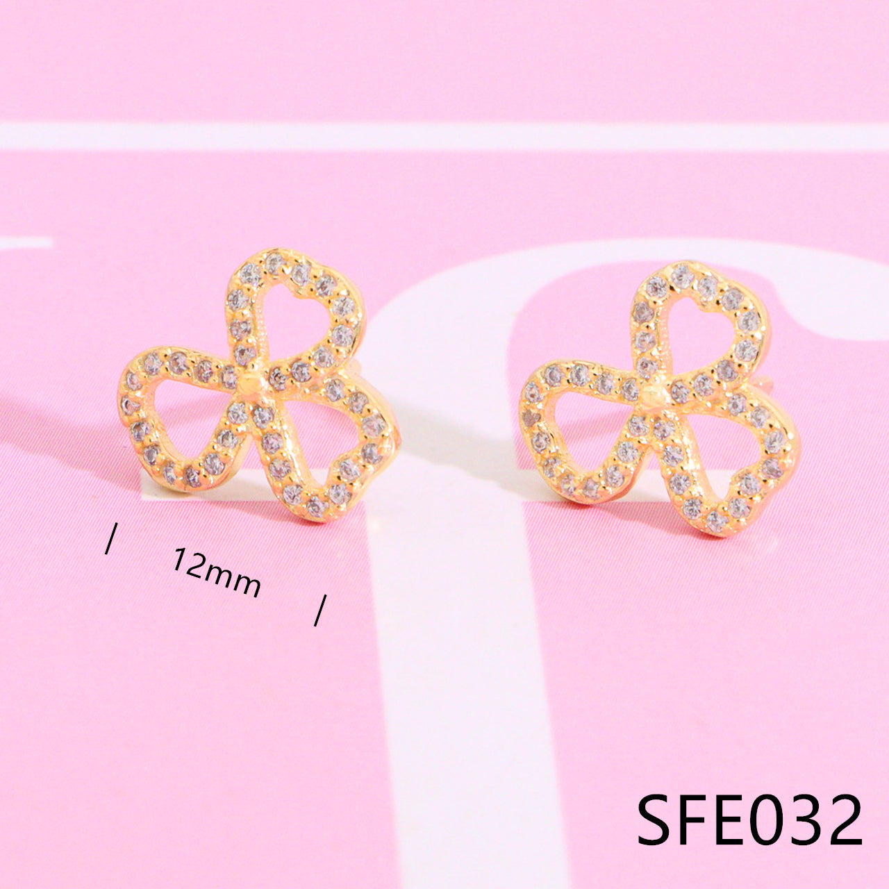 Nanajewelry Clover diamond earrings SFE031-36 - Nanajewelry
