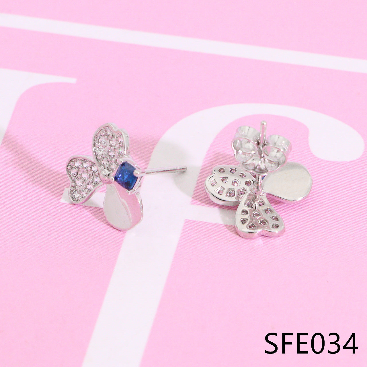 Nanajewelry Clover diamond earrings SFE031-36 - Nanajewelry
