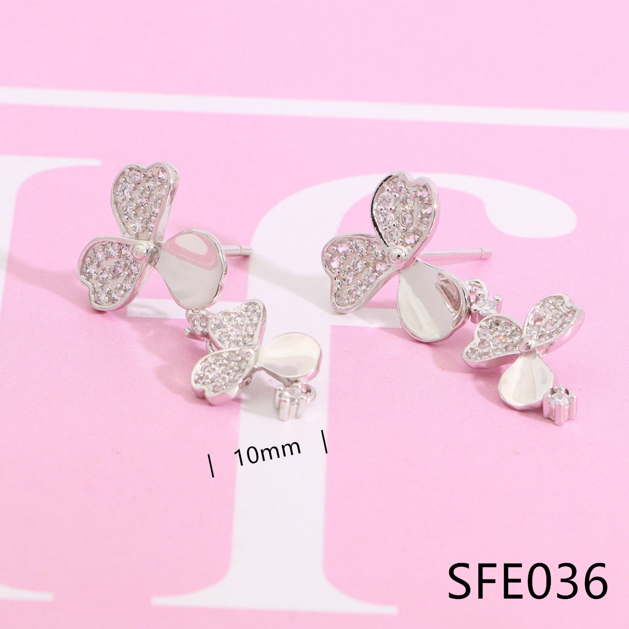 Nanajewelry Clover diamond earrings SFE031-36 - Nanajewelry