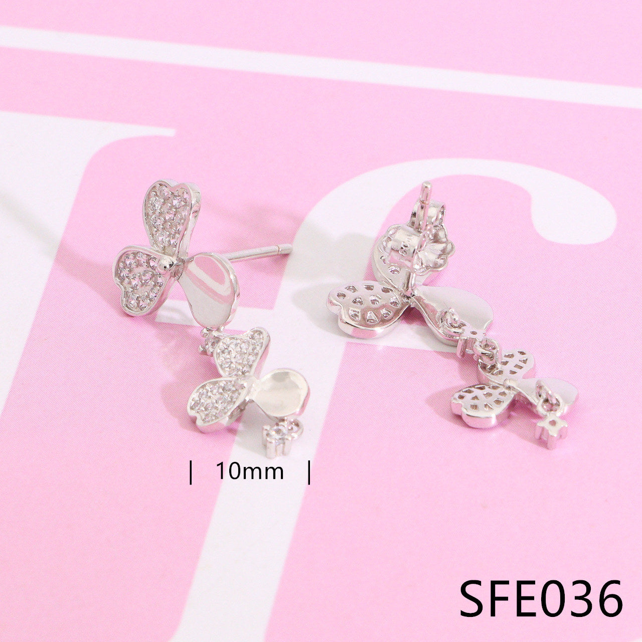 Nanajewelry Clover diamond earrings SFE031-36 - Nanajewelry