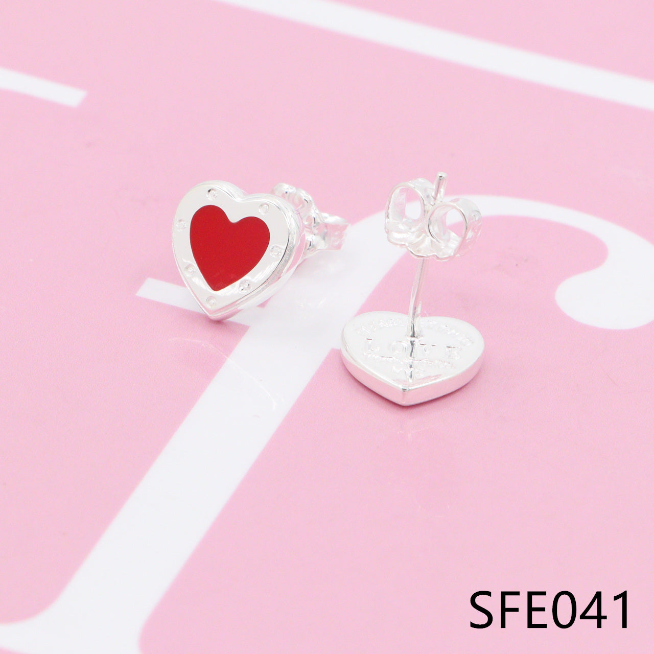 Heart pure sliver earring SFE037-42 - Nanajewelry