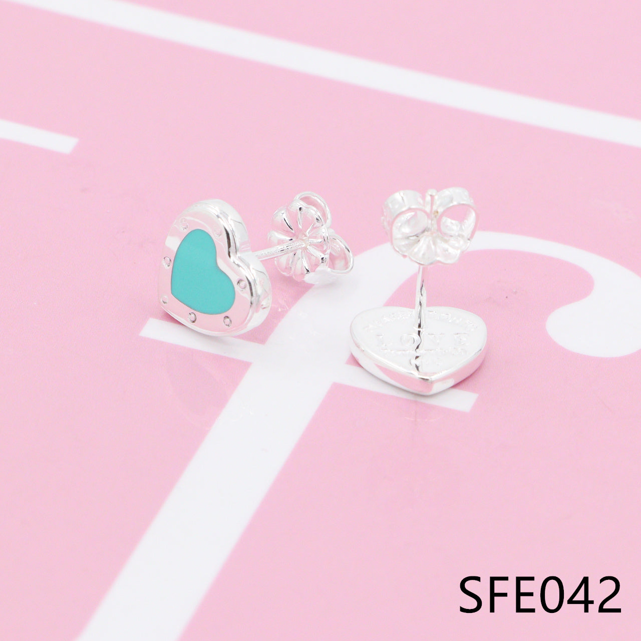 Heart pure sliver earring SFE037-42 - Nanajewelry