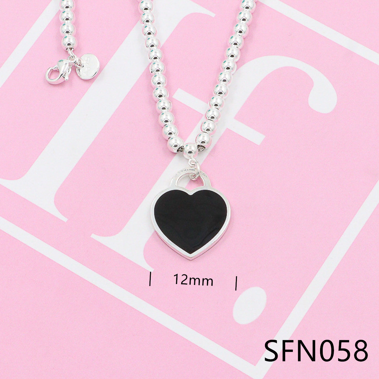 Heart pure sliver necklace SFN056-59 - Nanajewelry