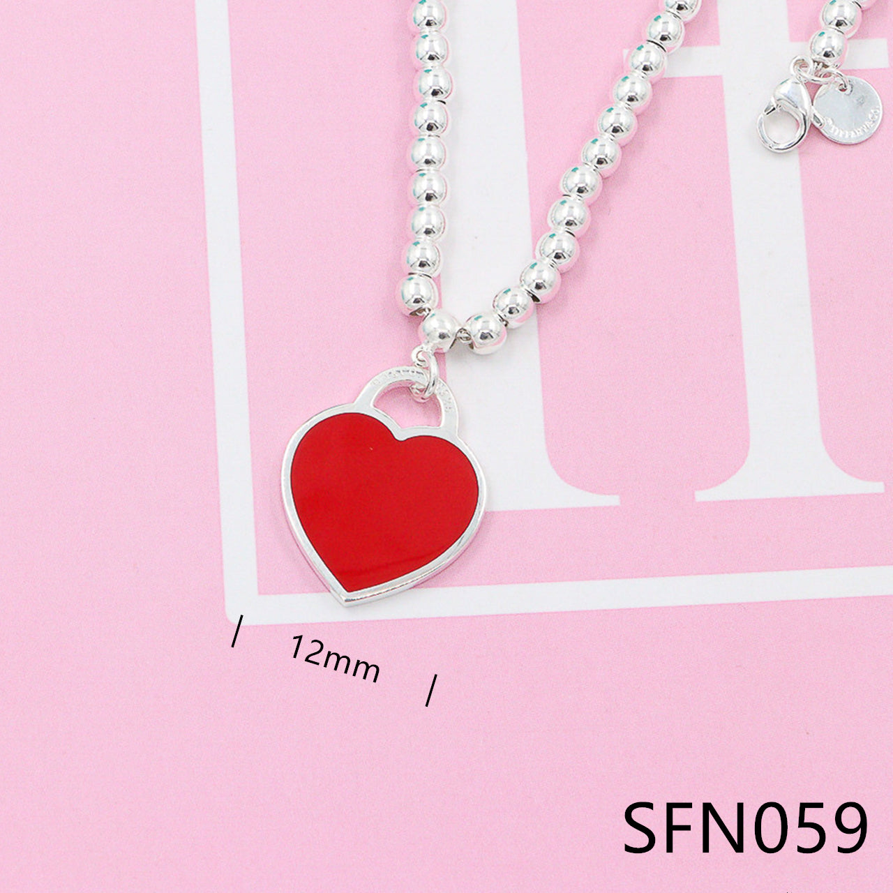 Heart pure sliver necklace SFN056-59 - Nanajewelry