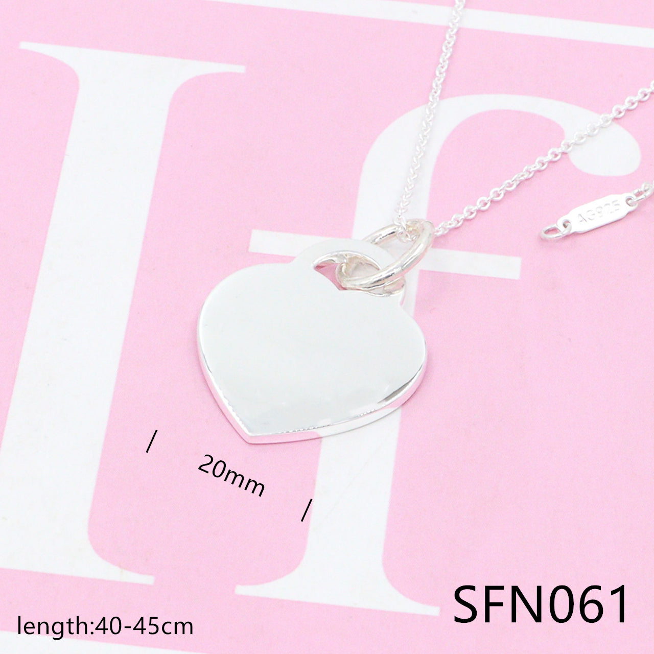 Love key pendant pure sliver necklace SFN061-63 - Nanajewelry