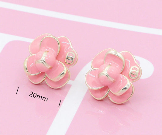 Nanajewelry earrings made of brass CC pink  CHE003 - Nanajewelry