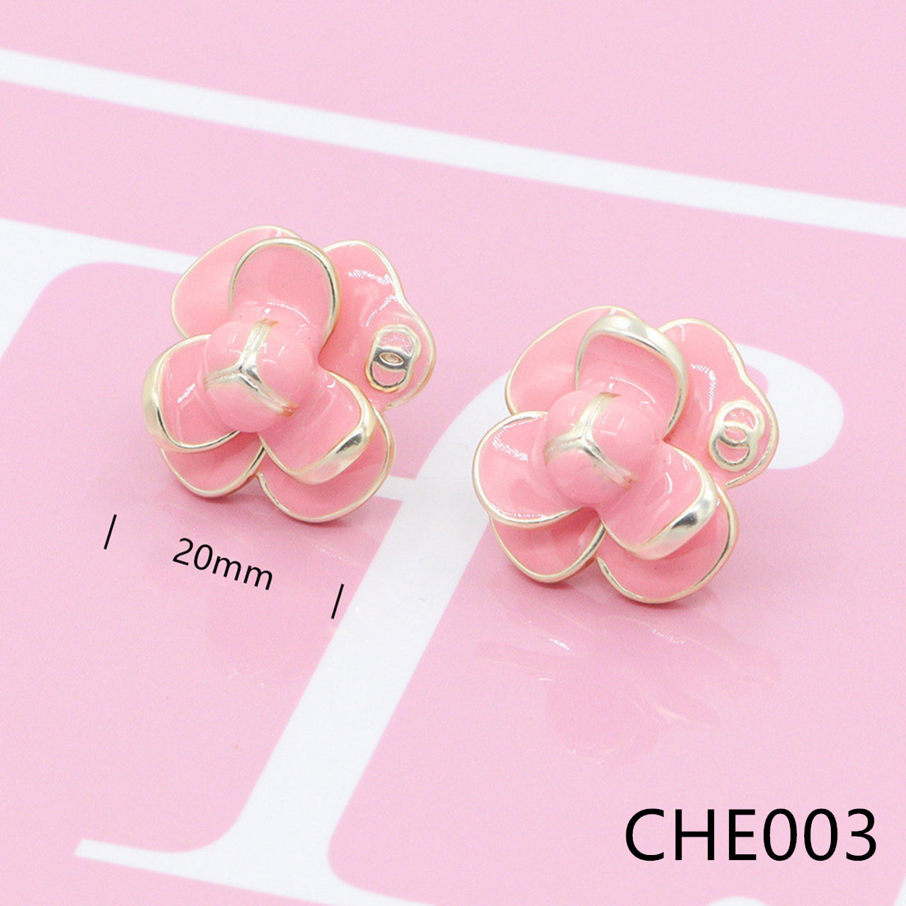 Nanajewelry earrings made of brass CC pink  CHE003 - Nanajewelry