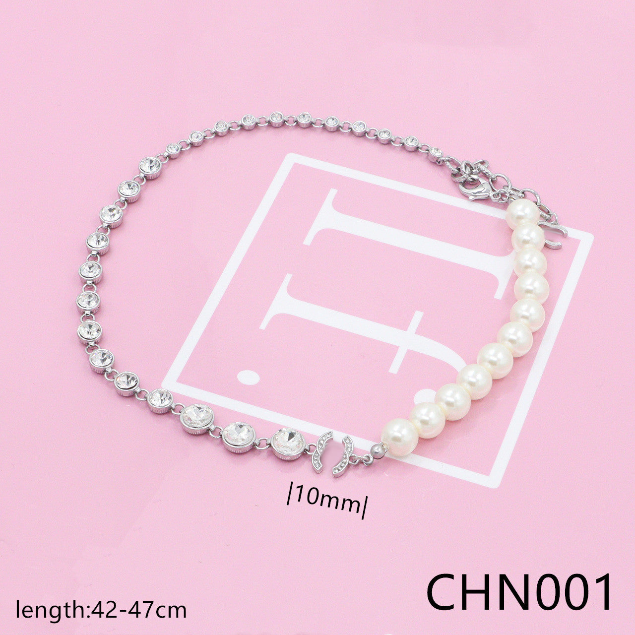 Nanajewelry  CC pearl diamon Necklace CHN001 - Nanajewelry