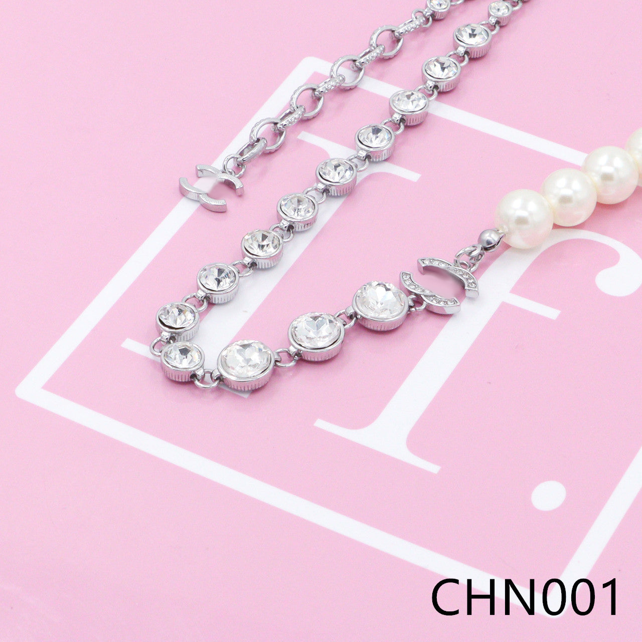 Nanajewelry  CC pearl diamon Necklace CHN001 - Nanajewelry