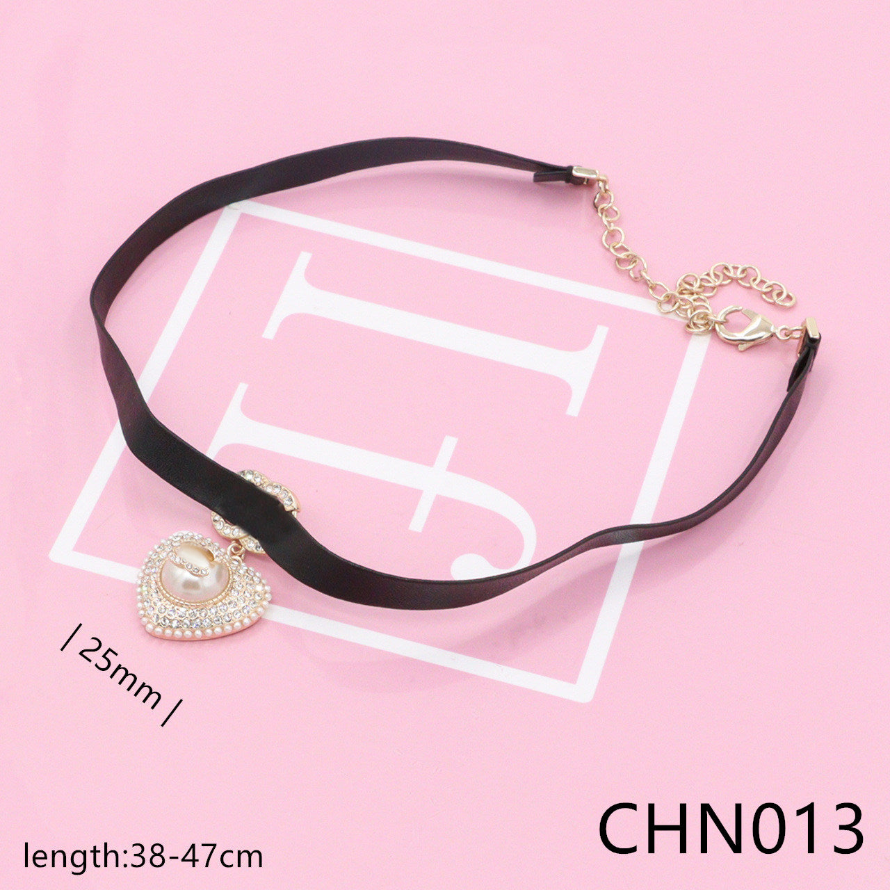 Nanajewelry CC heart black Necklace  CHN013-14 - Nanajewelry