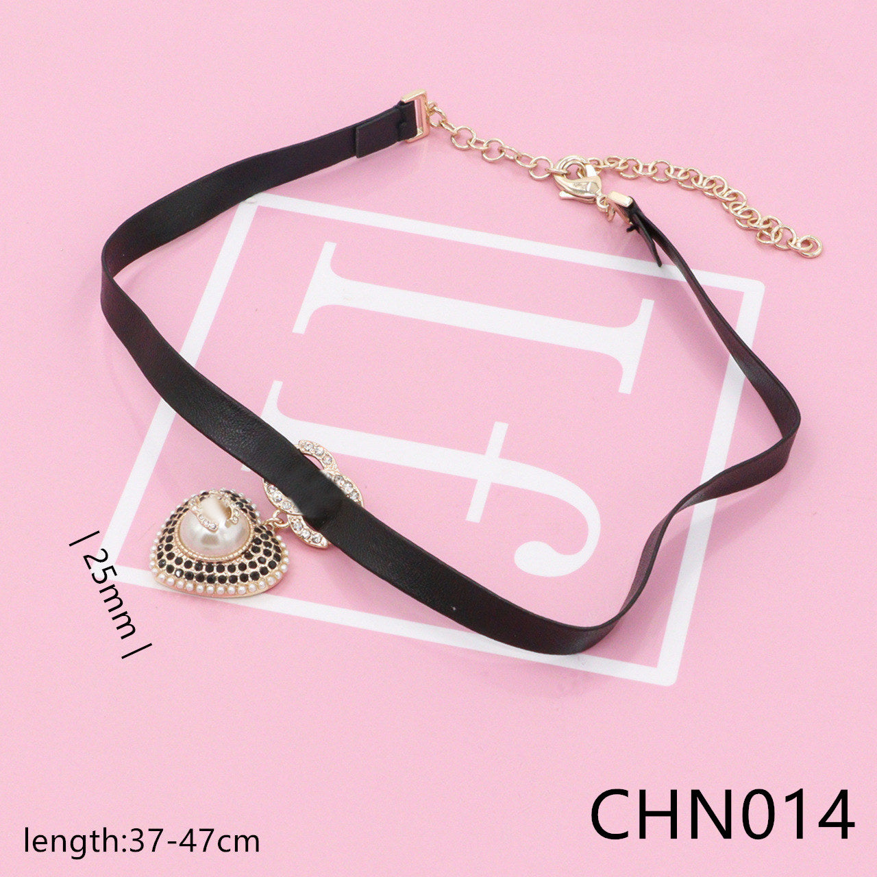 Nanajewelry CC heart black Necklace  CHN013-14 - Nanajewelry