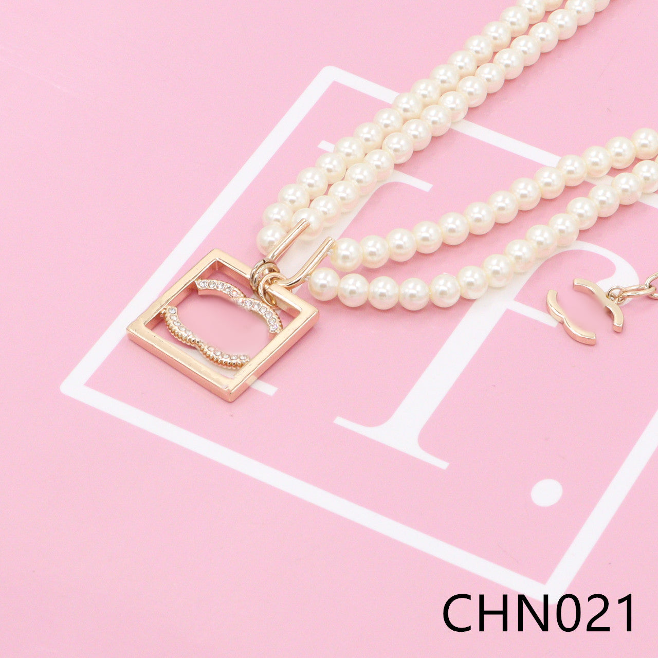 Nanajewelry CC Pearl Geometry Necklace CHN021-23 - Nanajewelry