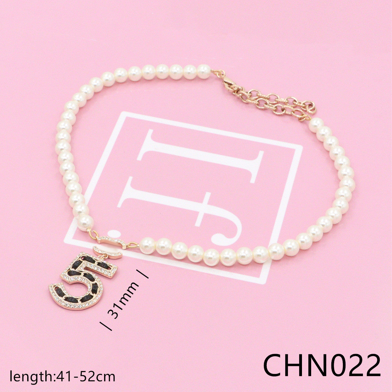 Nanajewelry CC Pearl Geometry Necklace CHN021-23 - Nanajewelry