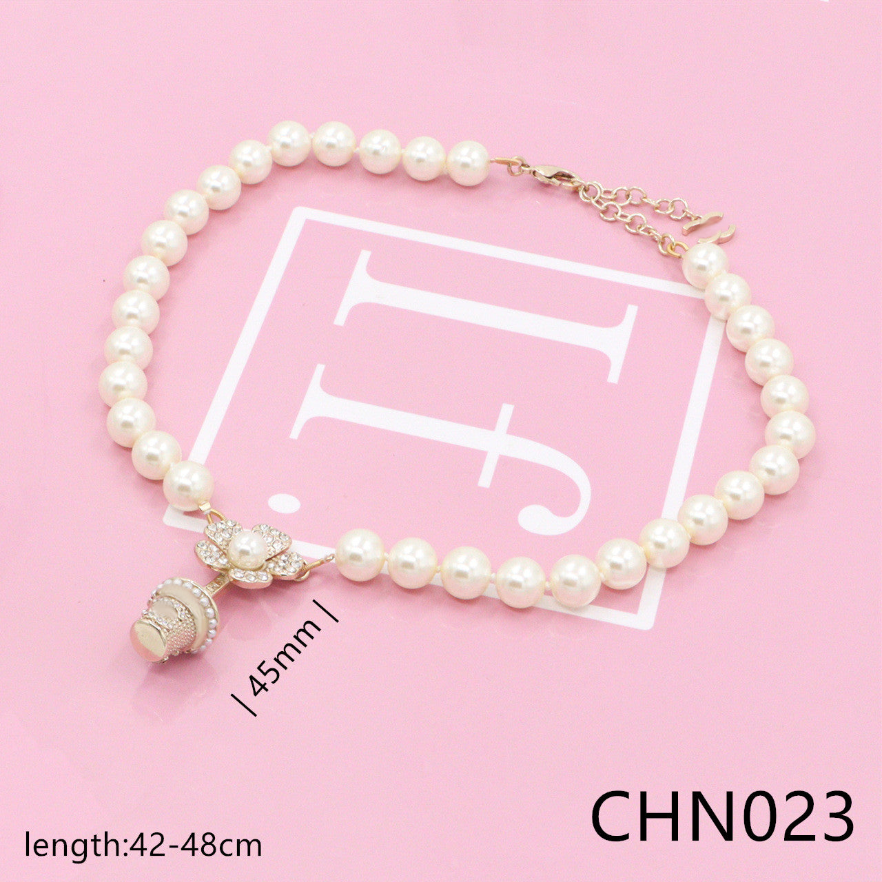 Nanajewelry CC Pearl Geometry Necklace CHN021-23 - Nanajewelry