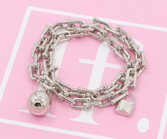 Nanajewelry Lock, Bell Bracelet SFB019-21 - Nanajewelry