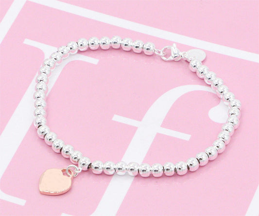 Nanajewelry Heart Tag bead bracelet SFB037-44 - Nanajewelry