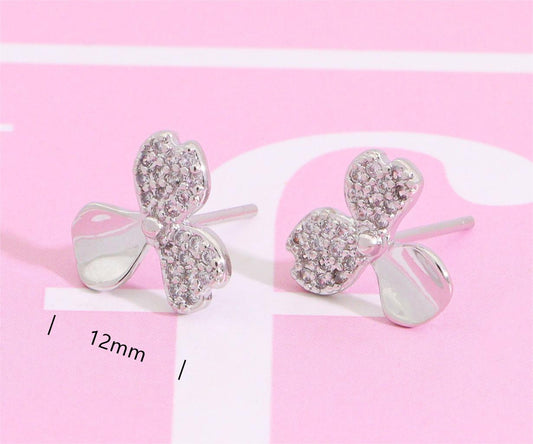 Clover diamond earrings SFE028-30 - Nanajewelry