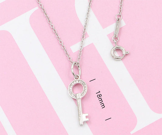 Crown Key pure silver necklace SFN049-54 - Nanajewelry