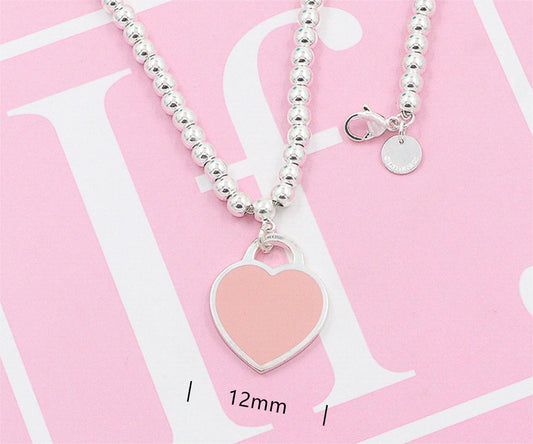 Heart pure sliver necklace SFN056-59 - Nanajewelry