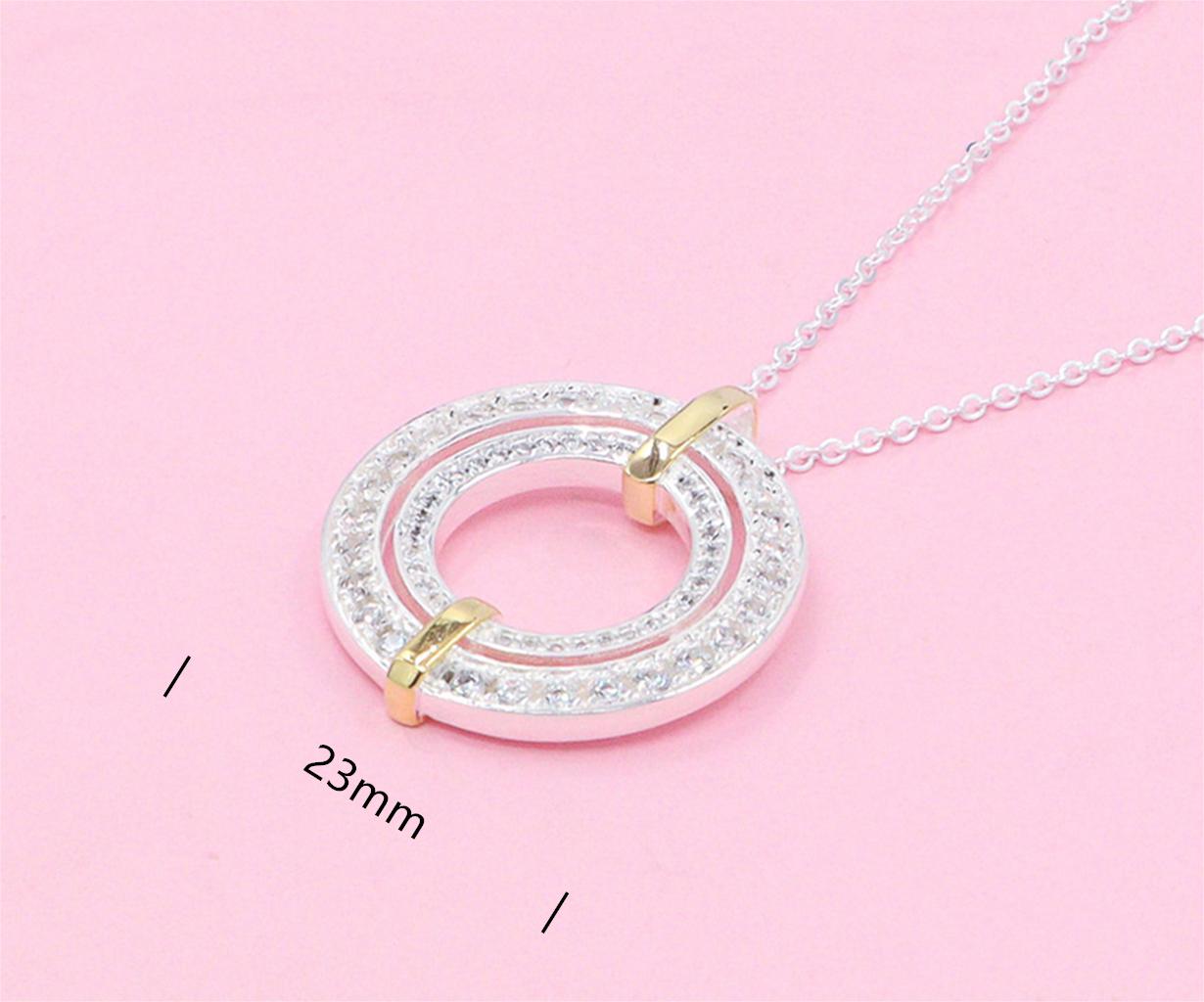 Loop pure sliver necklace SFN079 - Nanajewelry