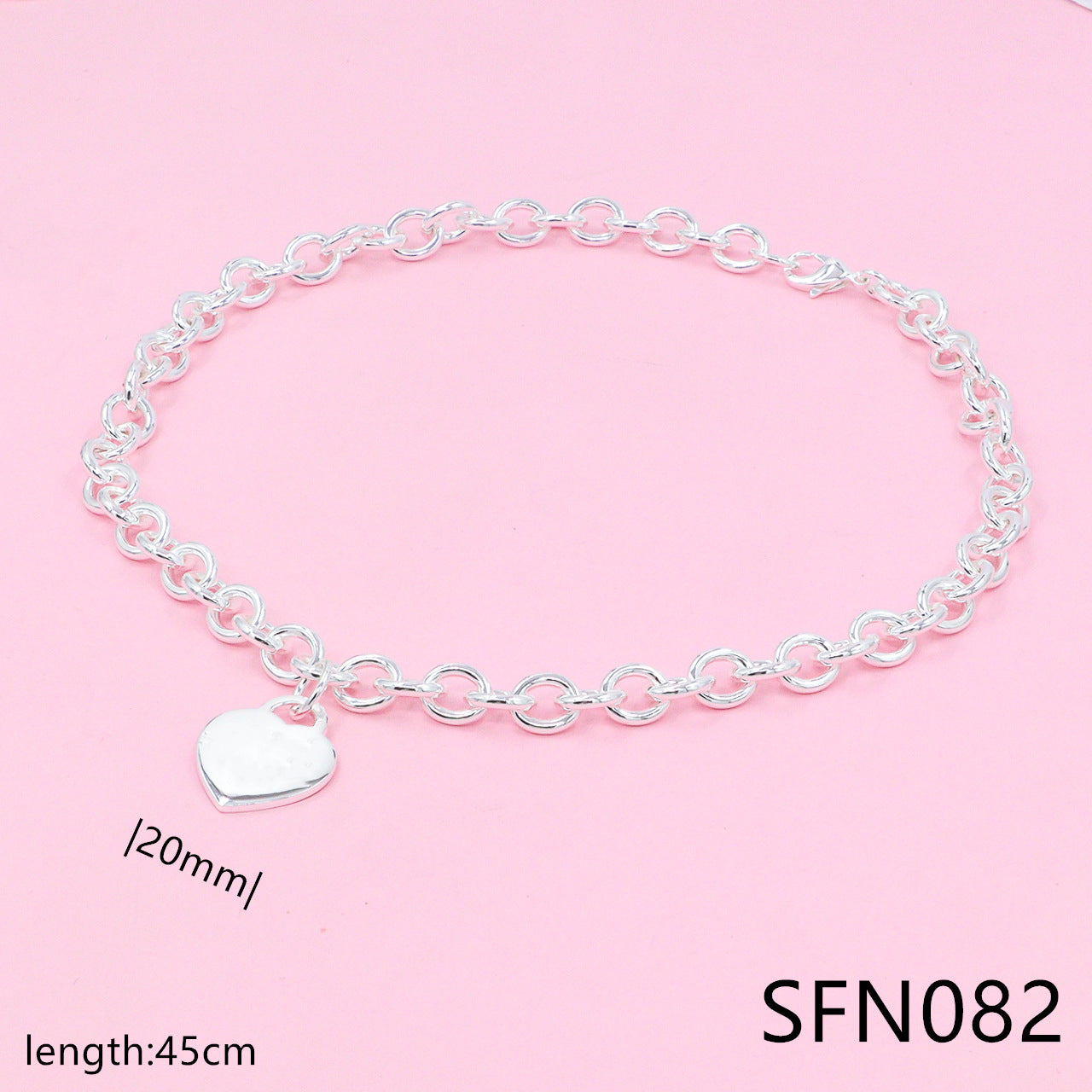 Heart pure sliver Bracelet SFN082-84 - Nanajewelry