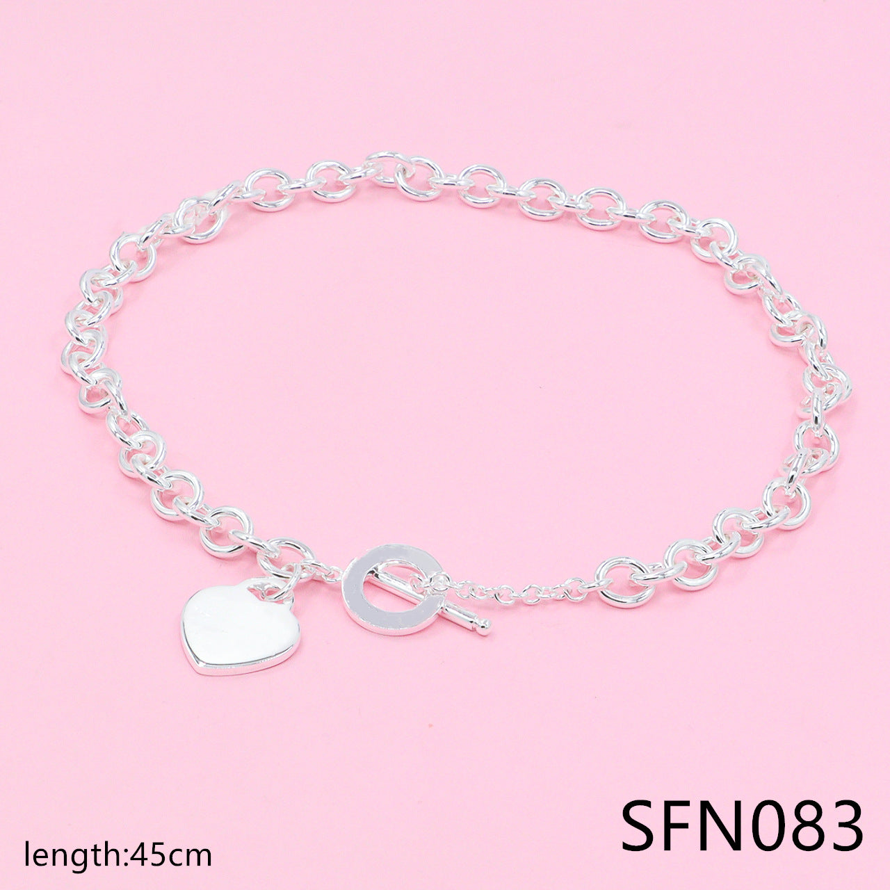 Heart pure sliver Bracelet SFN082-84 - Nanajewelry