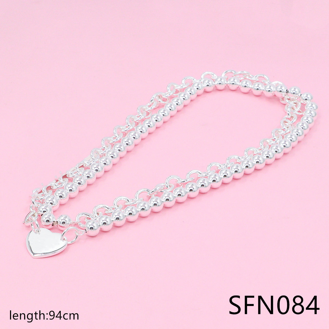 Heart pure sliver Bracelet SFN082-84 - Nanajewelry
