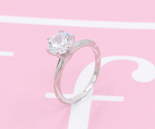 Coloured diamond pure silver ring SFR061-63 - Nanajewelry