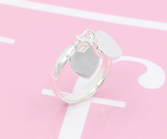 Heart pure sliver ring SFR067-68 - Nanajewelry