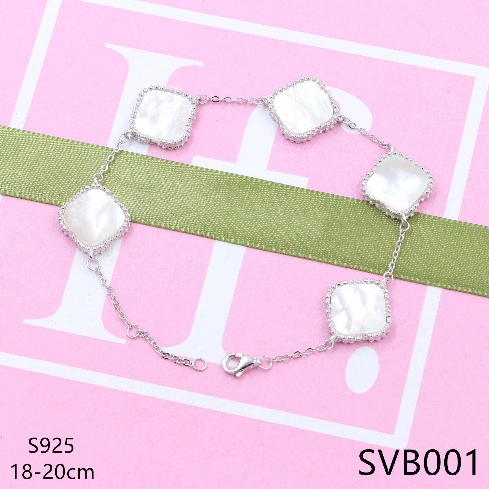 Four-leaf clover lucky Pure silver bracelet SVB1 - Nanajewelry