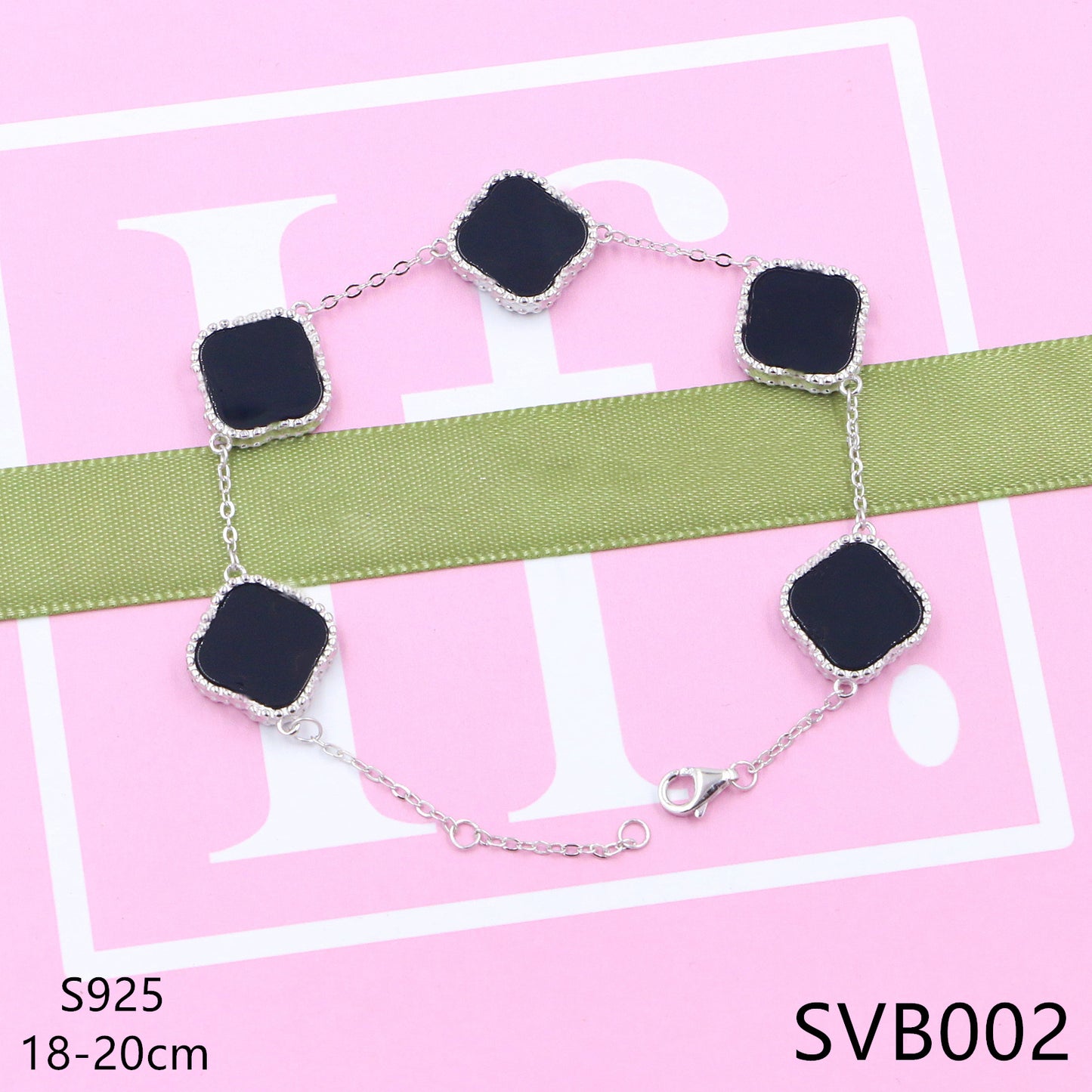 Four-leaf clover lucky Pure silver bracelet SVB1 - Nanajewelry