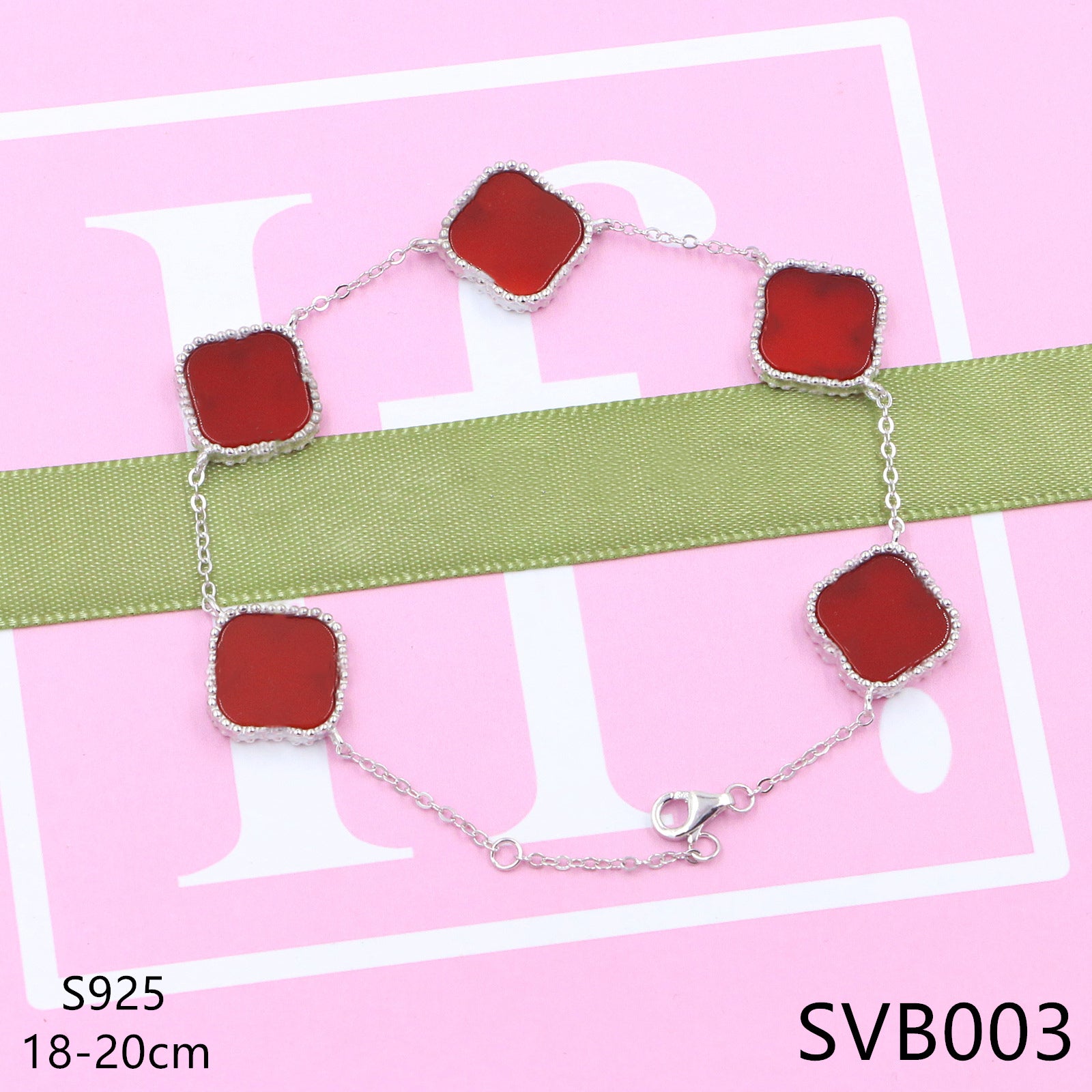 Four-leaf clover lucky Pure silver bracelet SVB1 - Nanajewelry