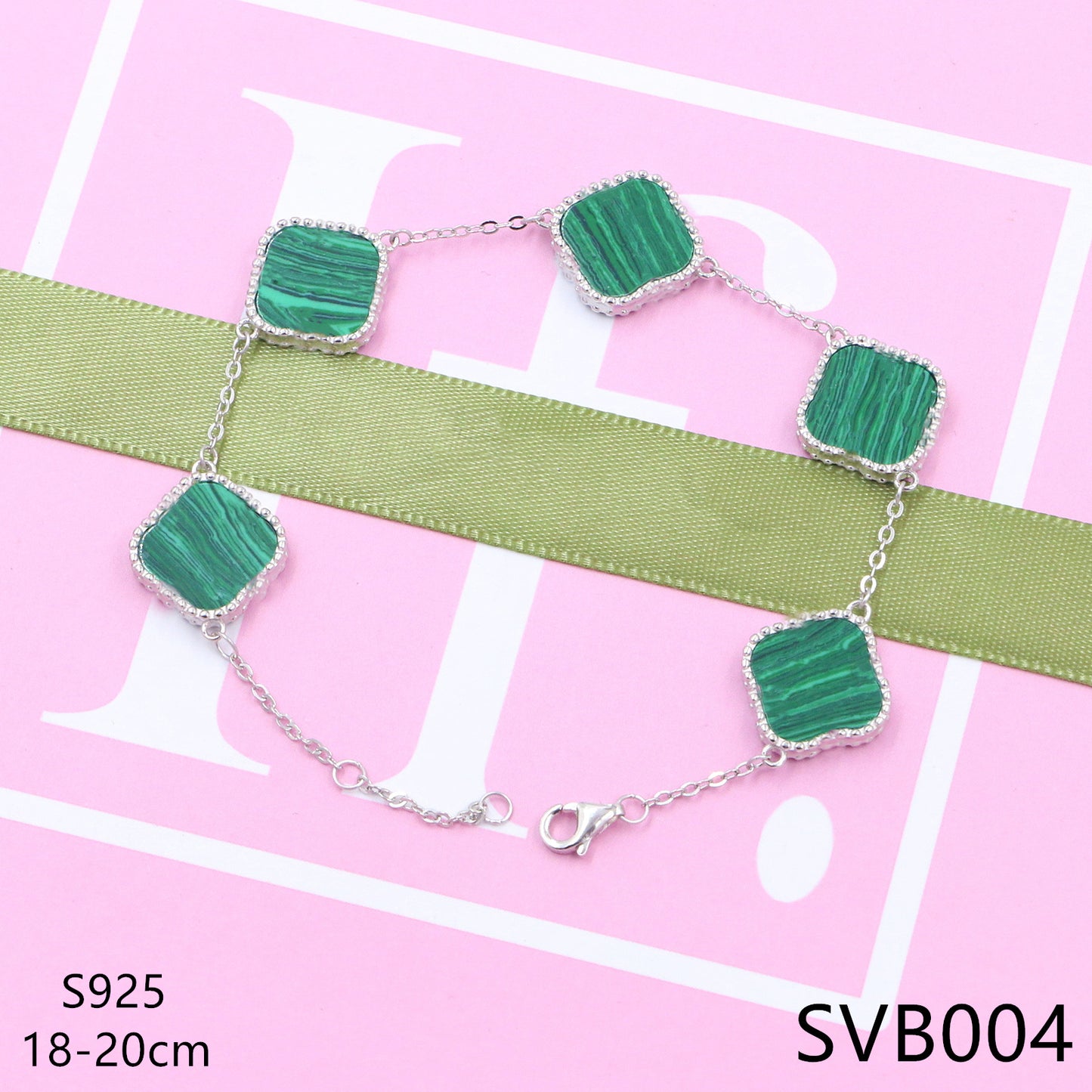 Four-leaf clover lucky Pure silver bracelet SVB1 - Nanajewelry