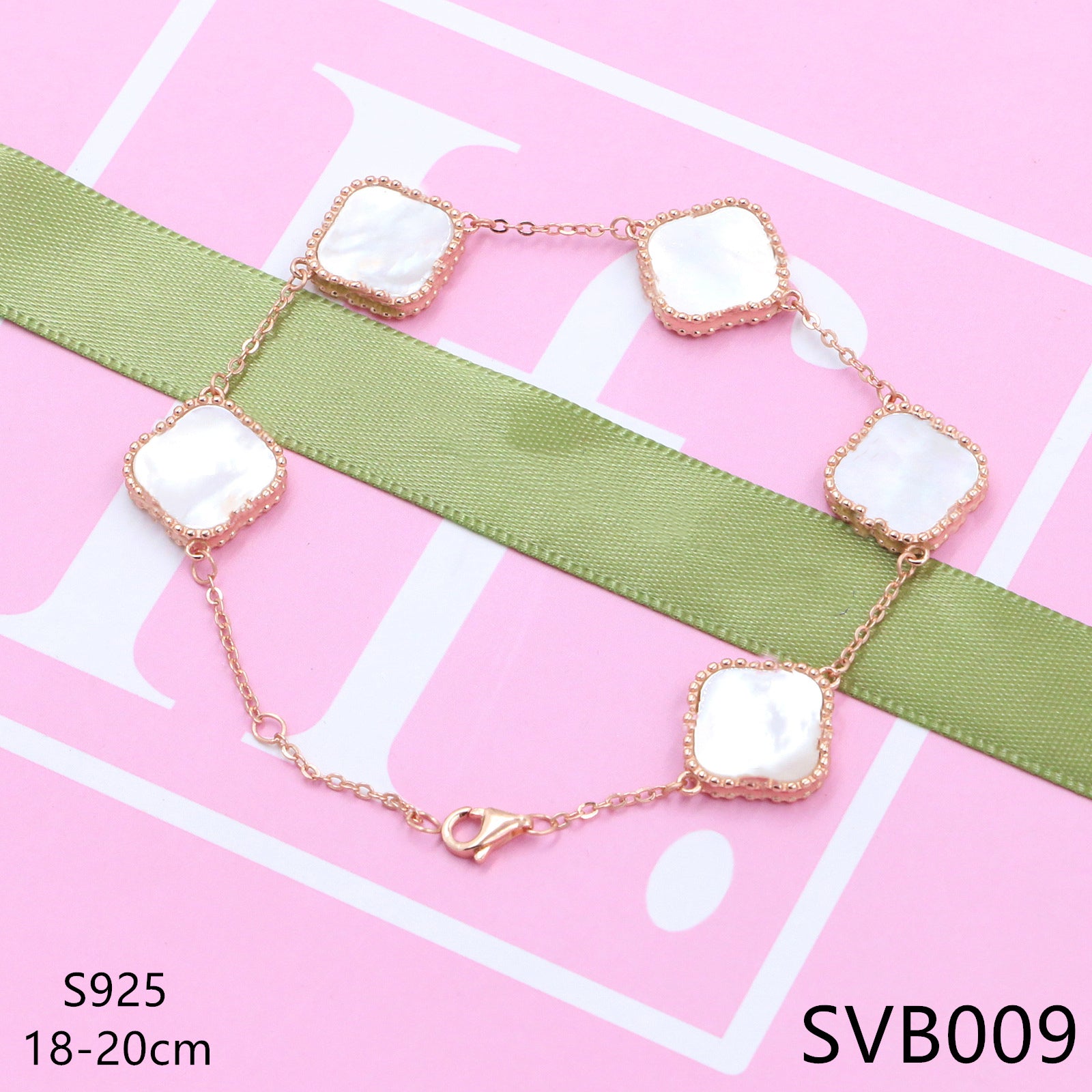 Four-leaf clover lucky Pure silver bracelet SVB1 - Nanajewelry