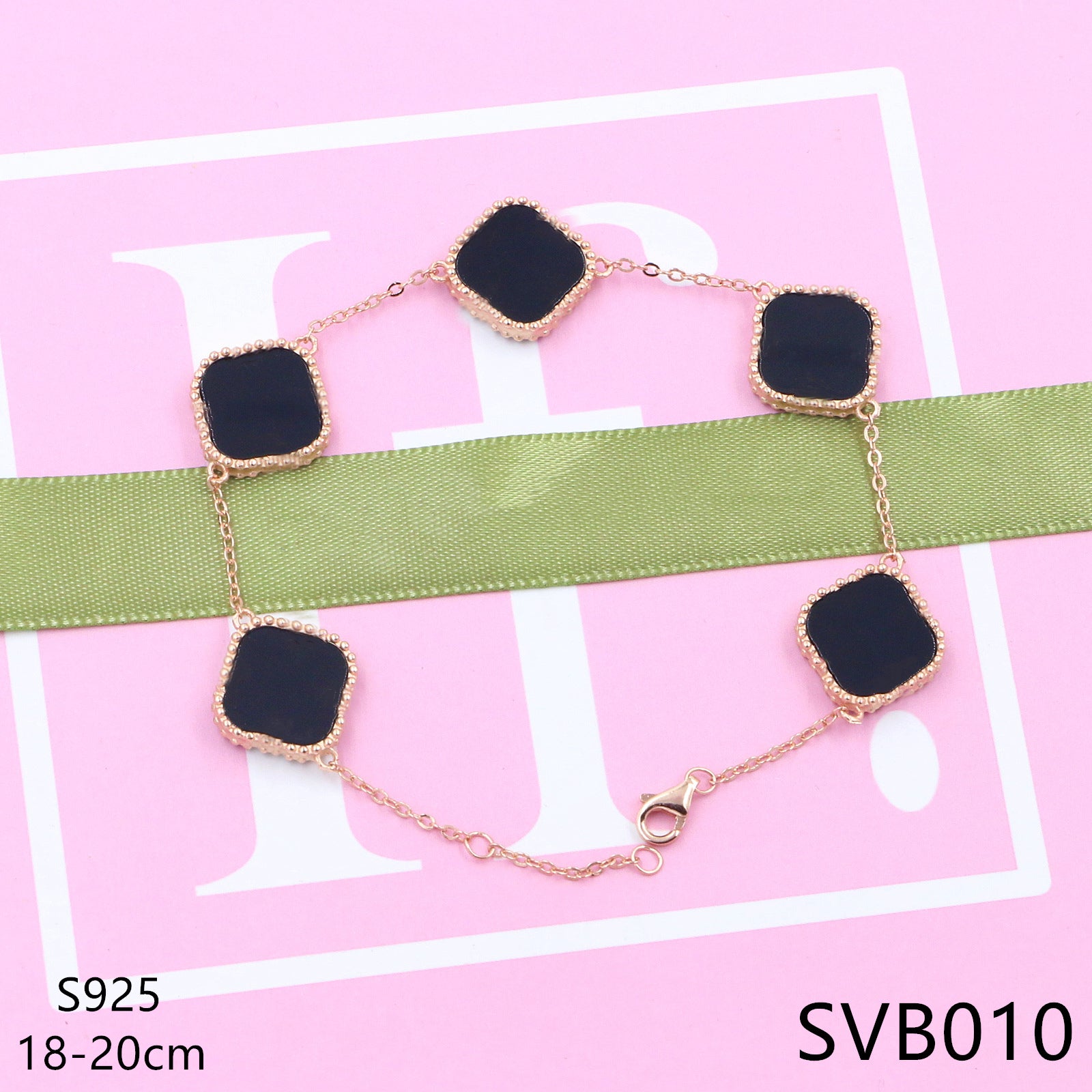 Four-leaf clover lucky Pure silver bracelet SVB1 - Nanajewelry